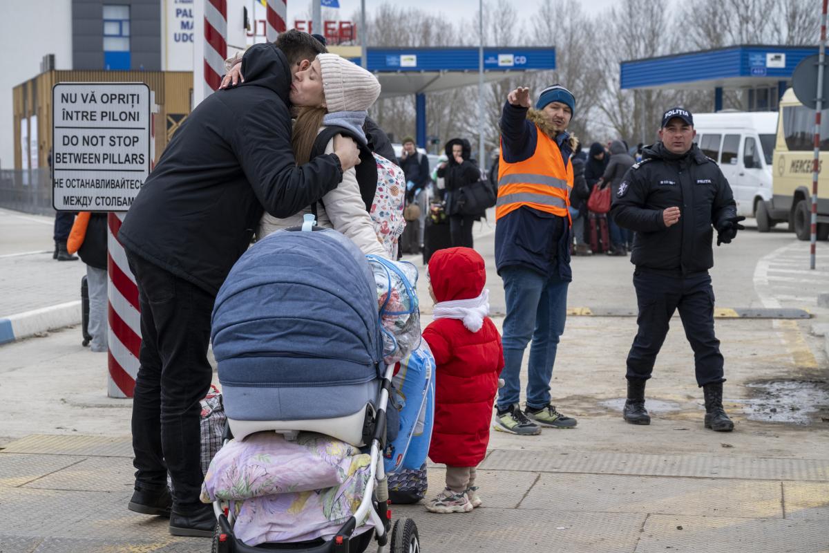 Refugiados ucranianos en la frontera de Palanca (Moldavia).