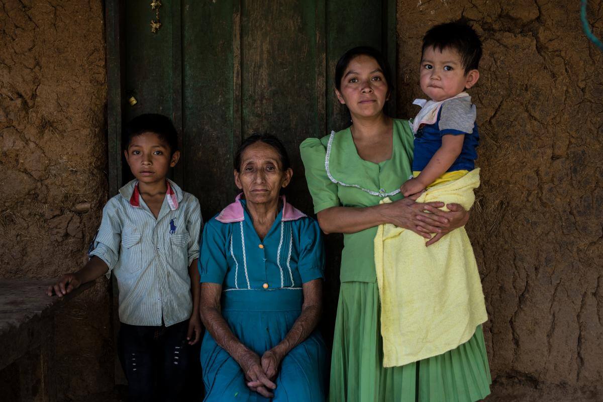 Familia en Guatemala en situación de pobreza