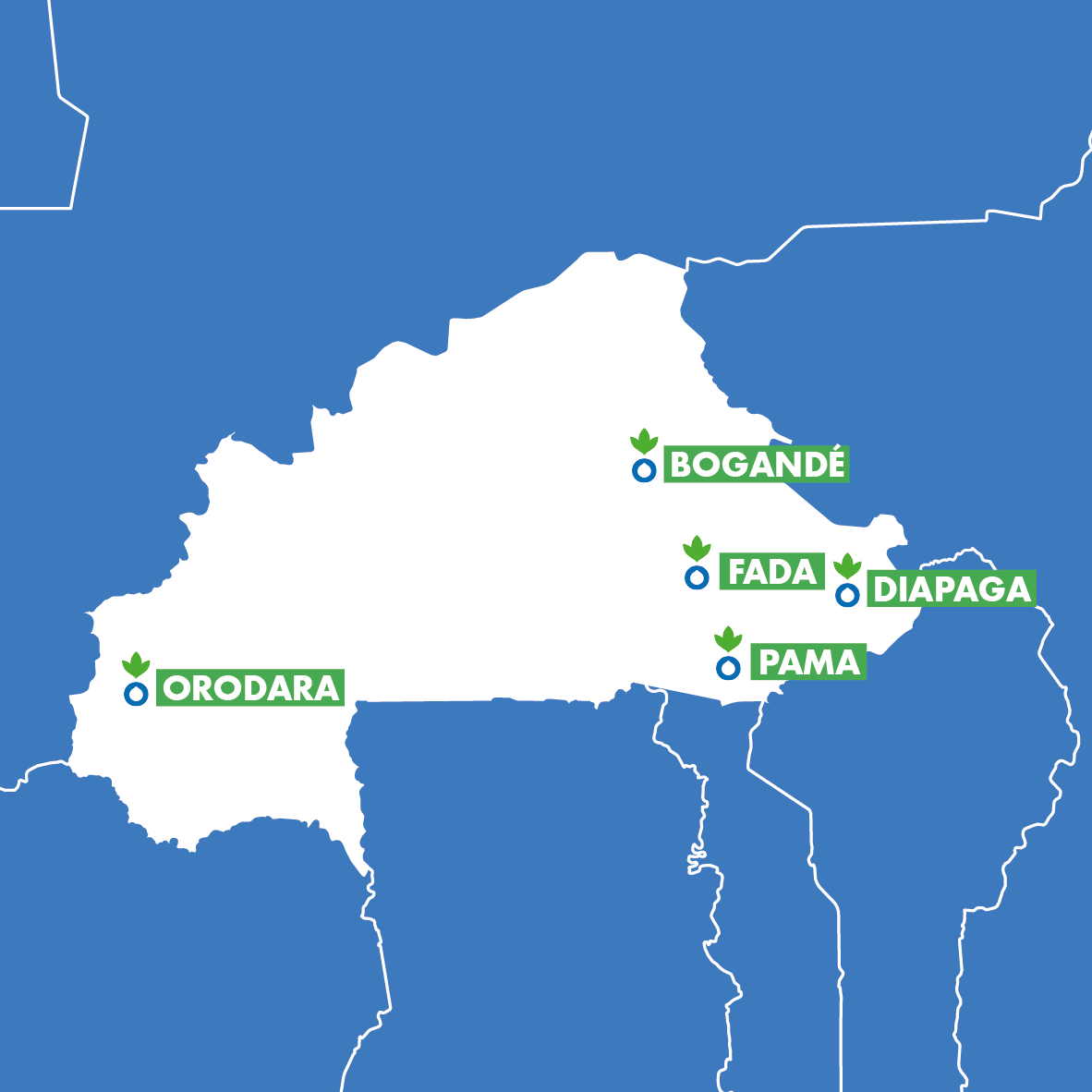 mapa Buerkina Faso