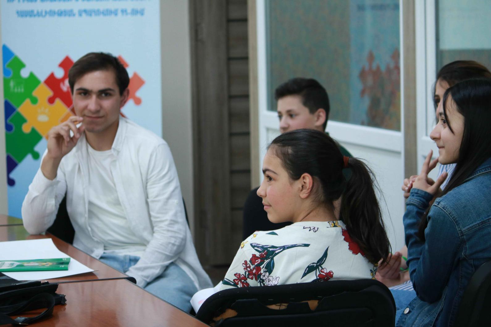 Visiting the Shengavit Child Friendly Space.